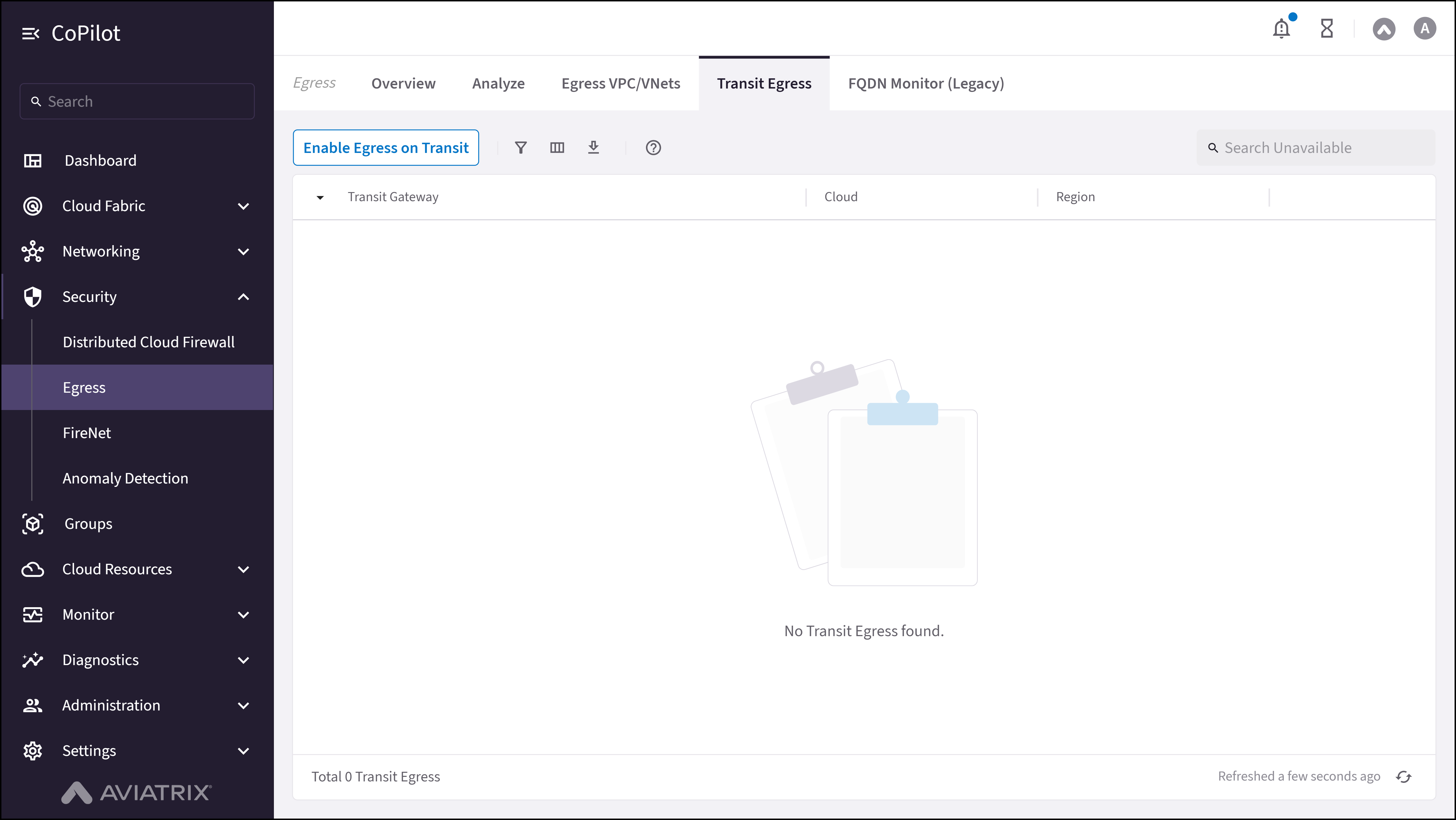 Egress: Transit Egress