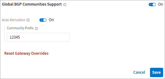 BGP Communities Auto Derivation