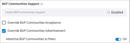 BGP Communities Connection Setting 4