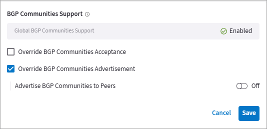 BGP Communities Gateway Setting 1