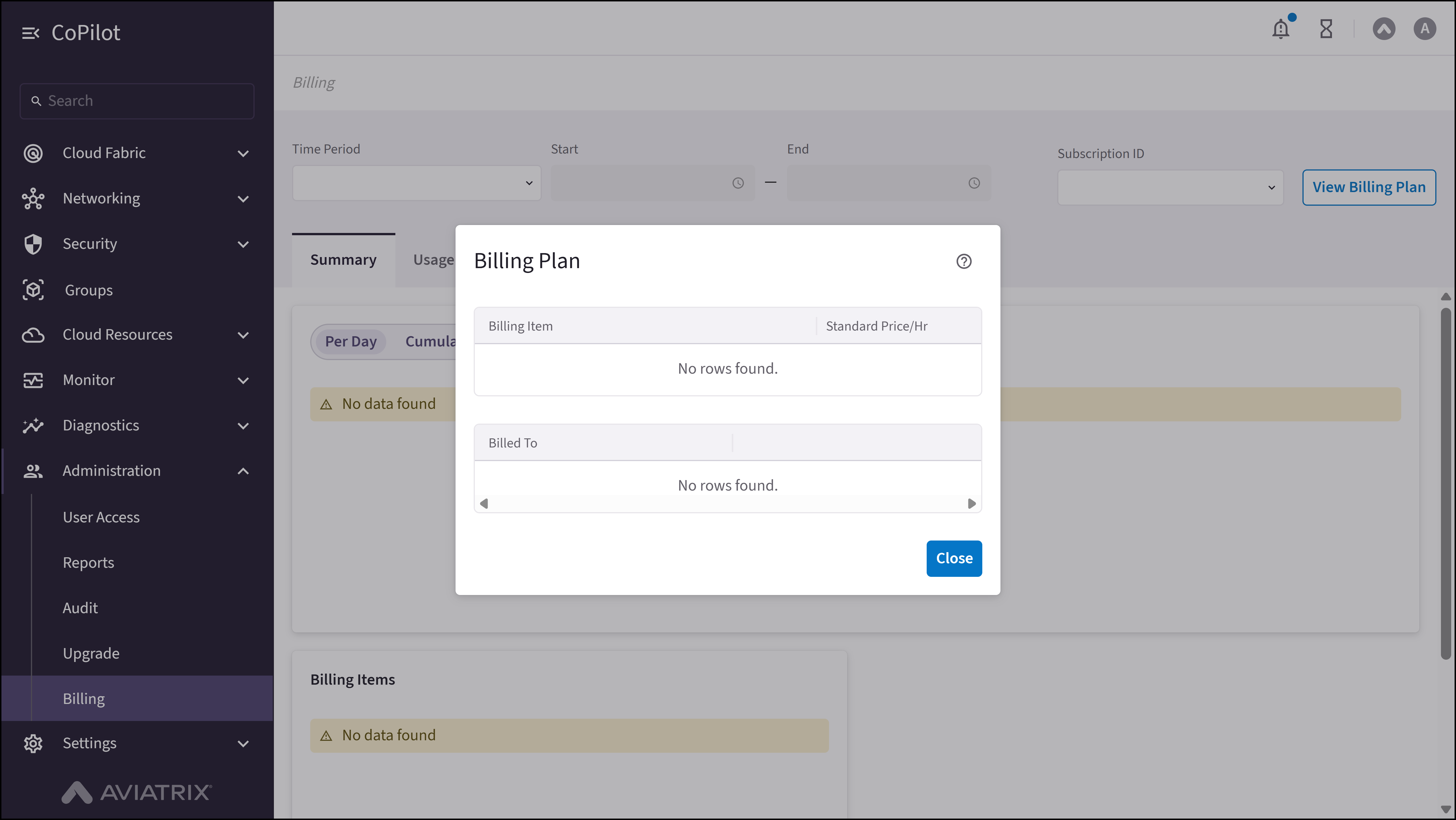 Billing: Billing Plan