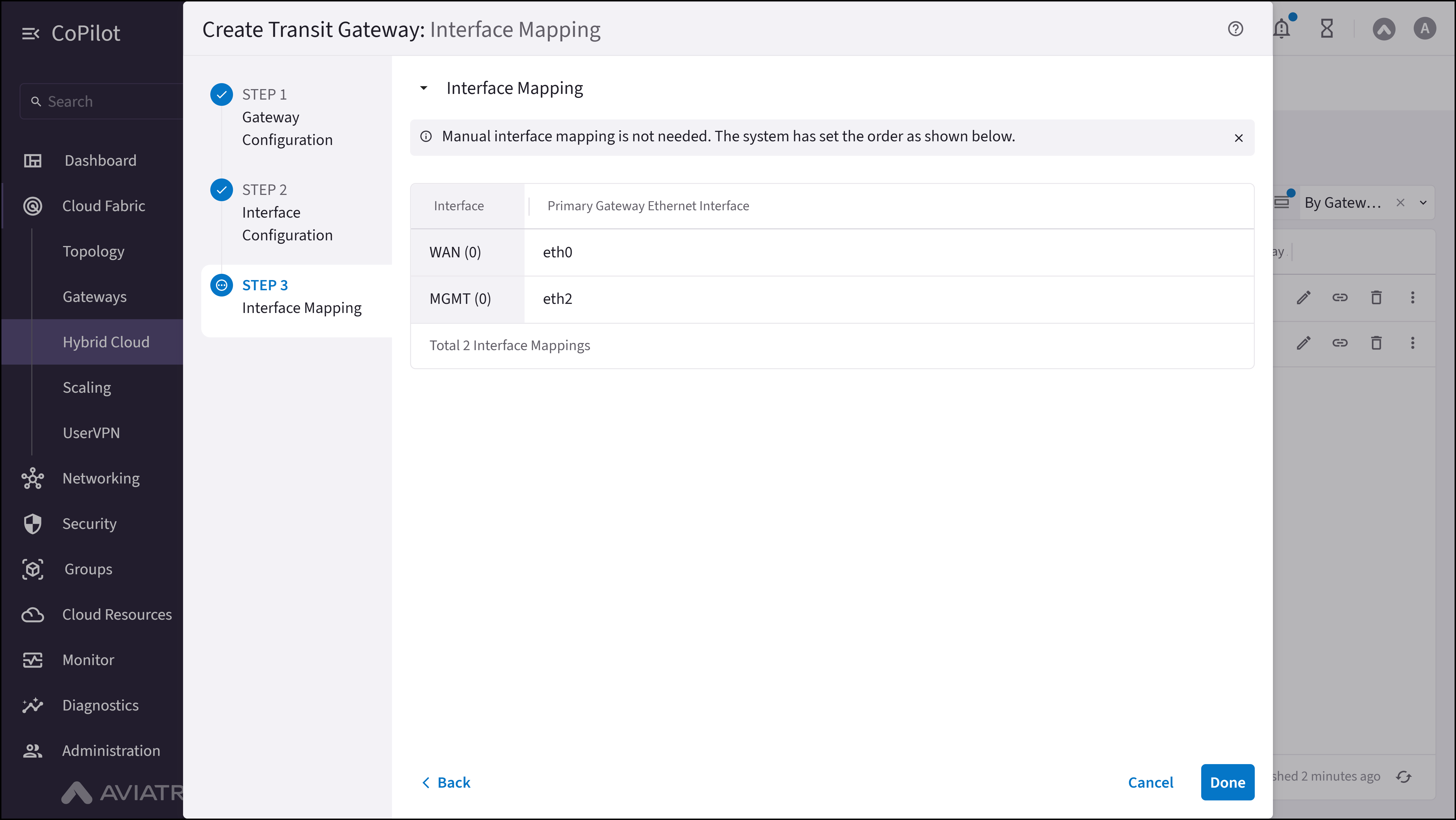 Hybrid Cloud: Create Edge Transit Gateway - Step 3