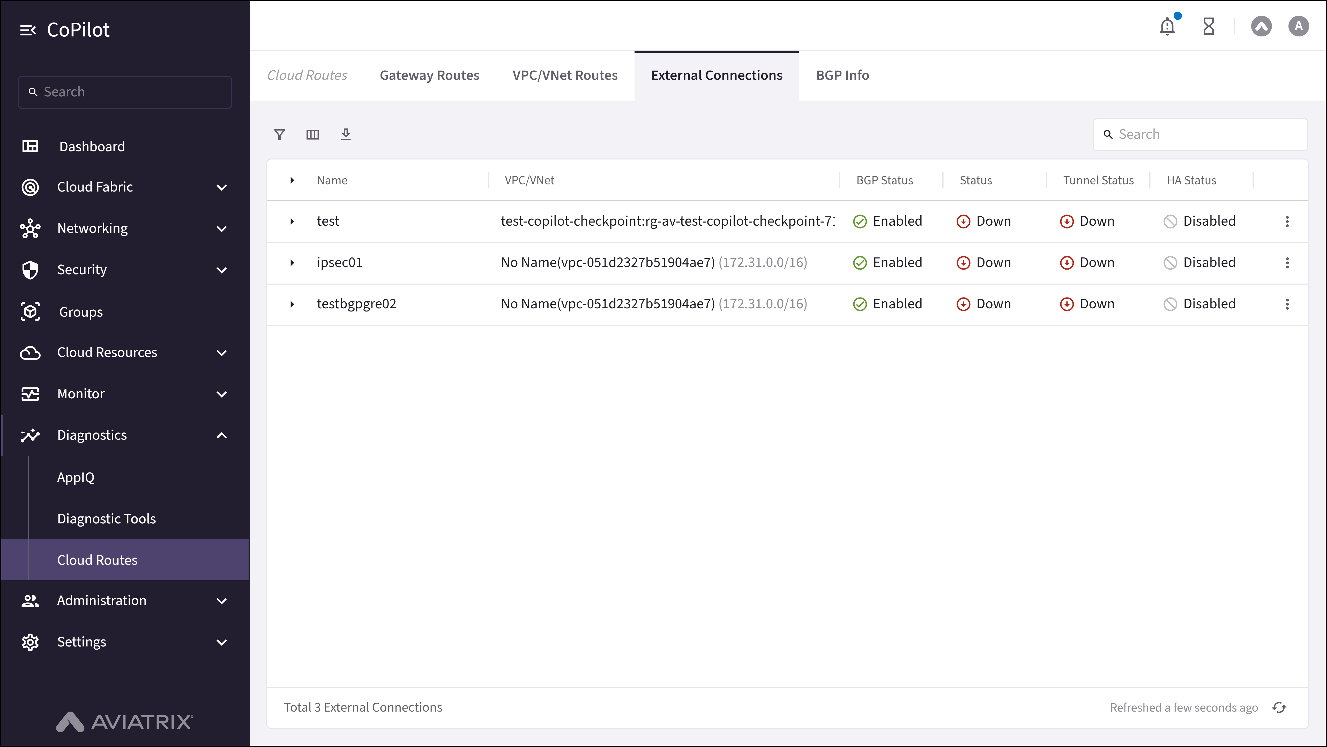 Cloud Routes: External Connections