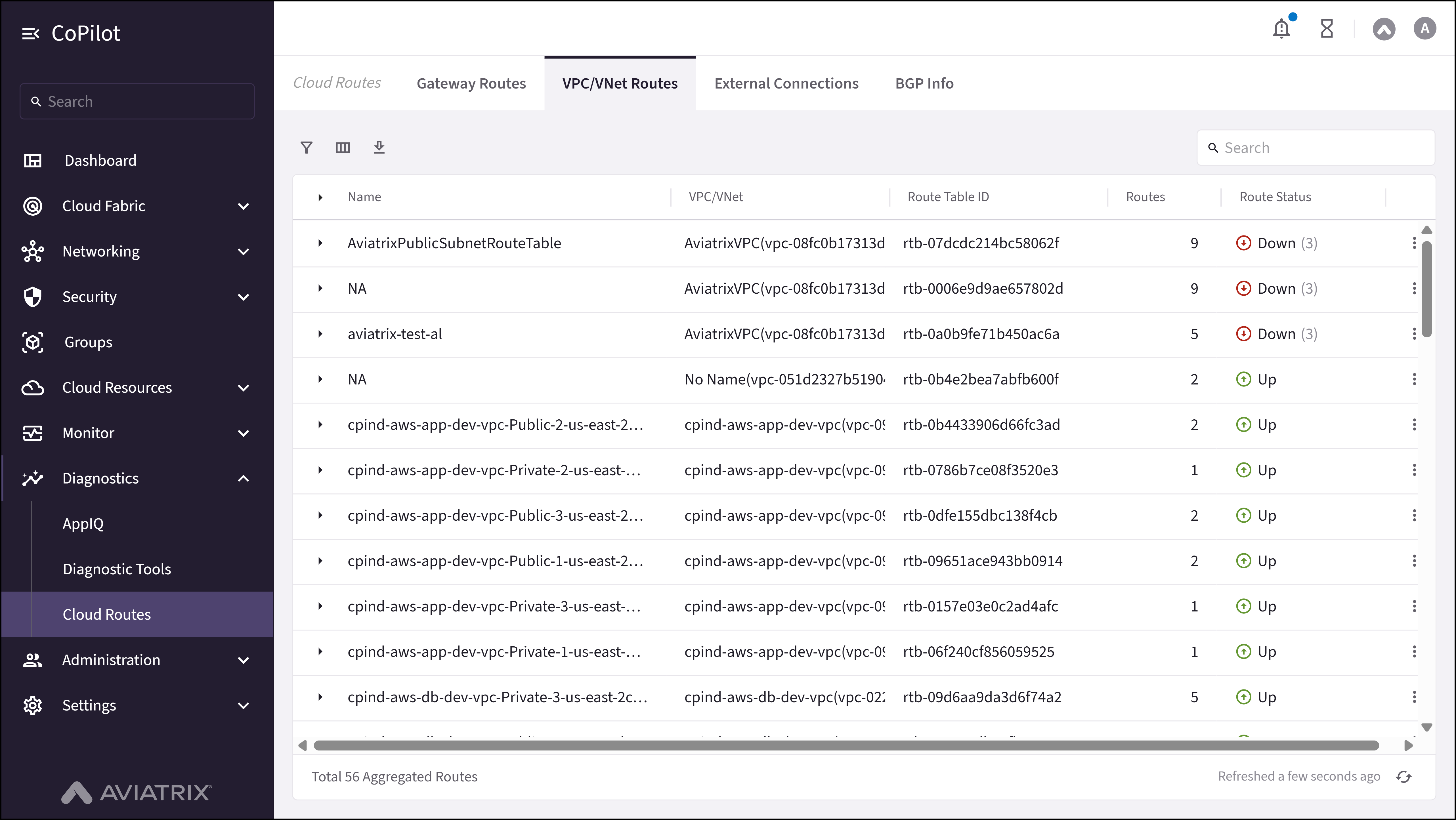 Cloud Routes: VPC/VNet Routes