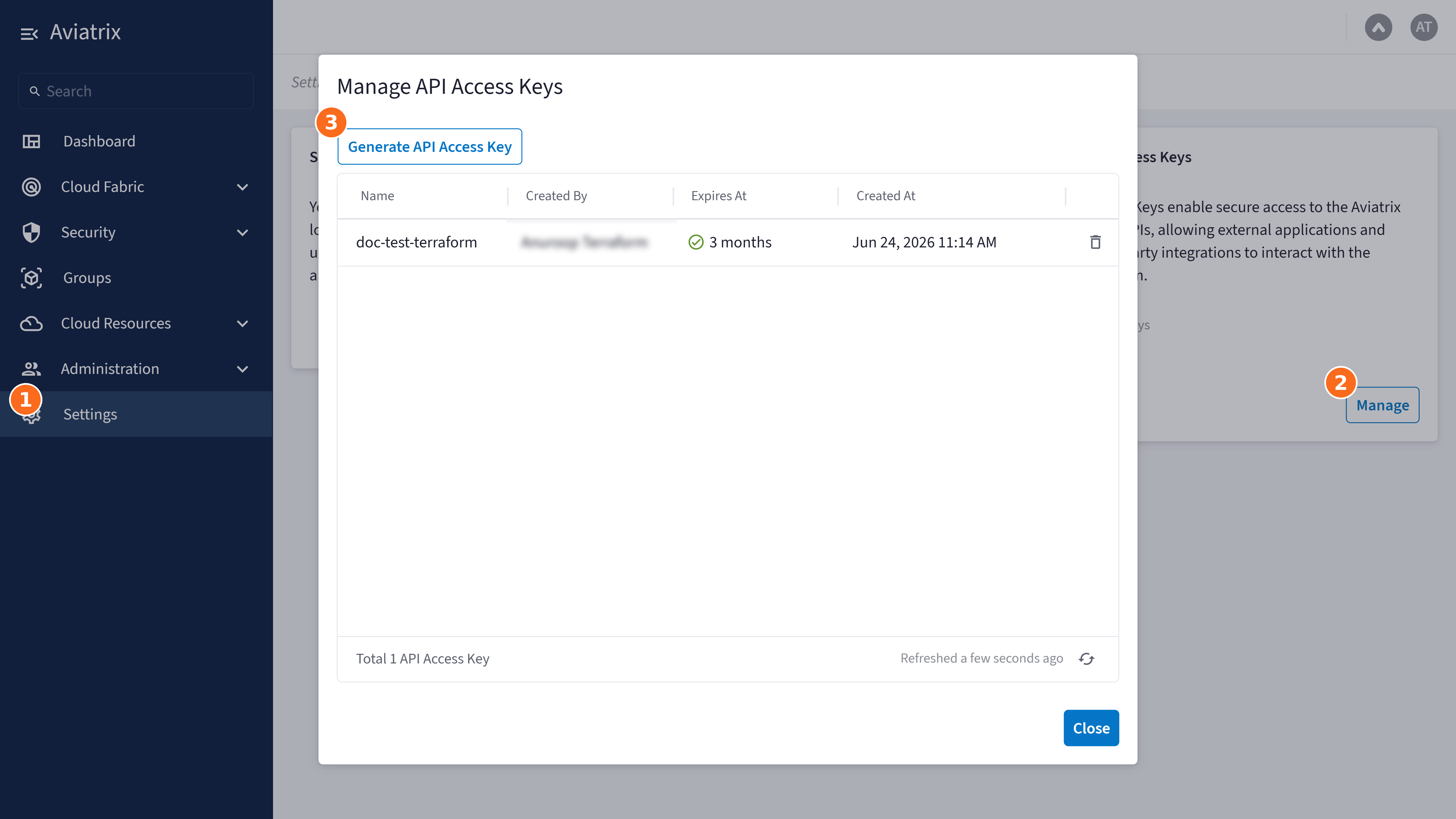 API Access Keys