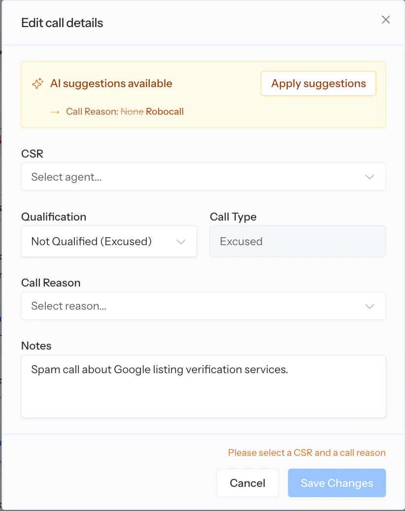 Ai Suggestion