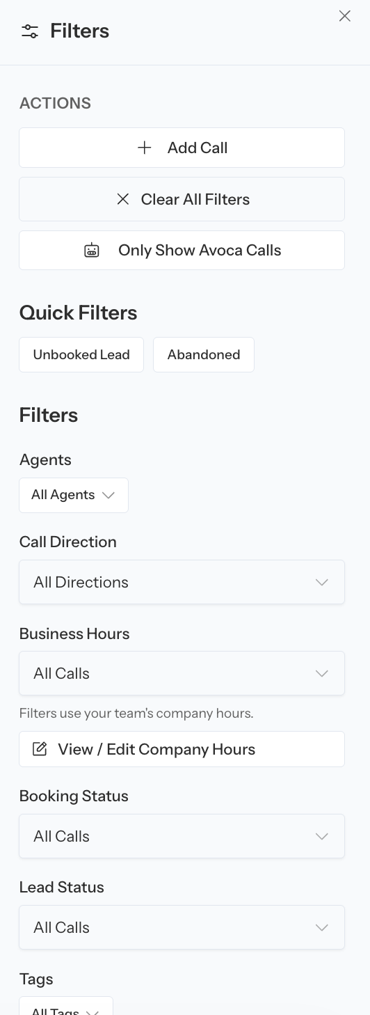 Coach Agent Performance team overview metrics