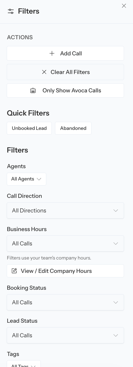 Coach Agent Performance team overview metrics