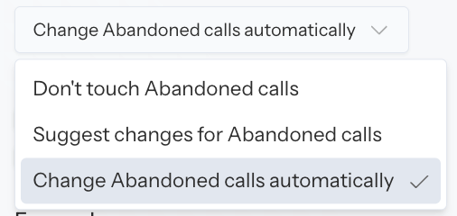 Coach automatic reclassification setting for a source call type