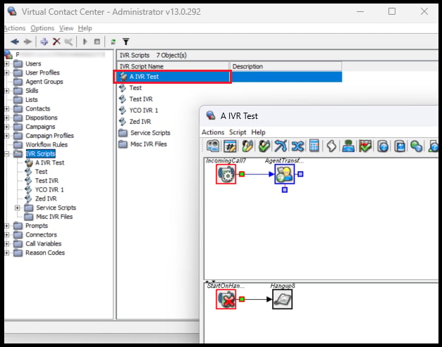 Five9 IVR script canvas
