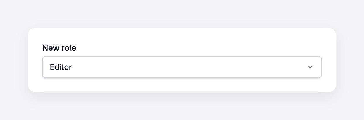 A New role drop-down with Editor chosen