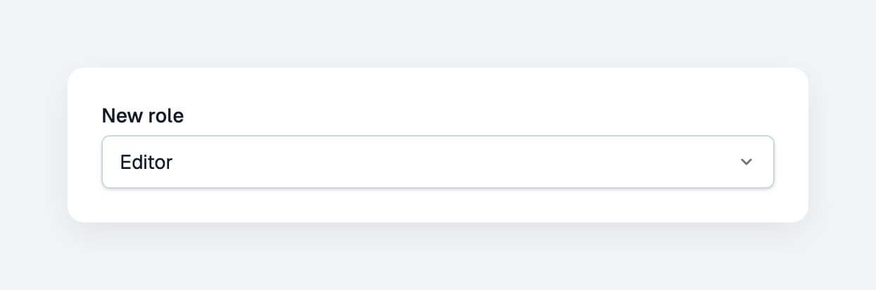 A New role drop-down with Editor chosen