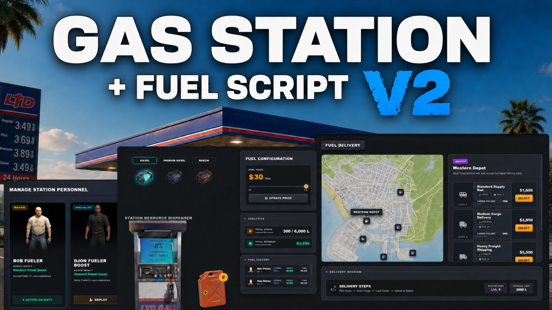 Gas Station Banner