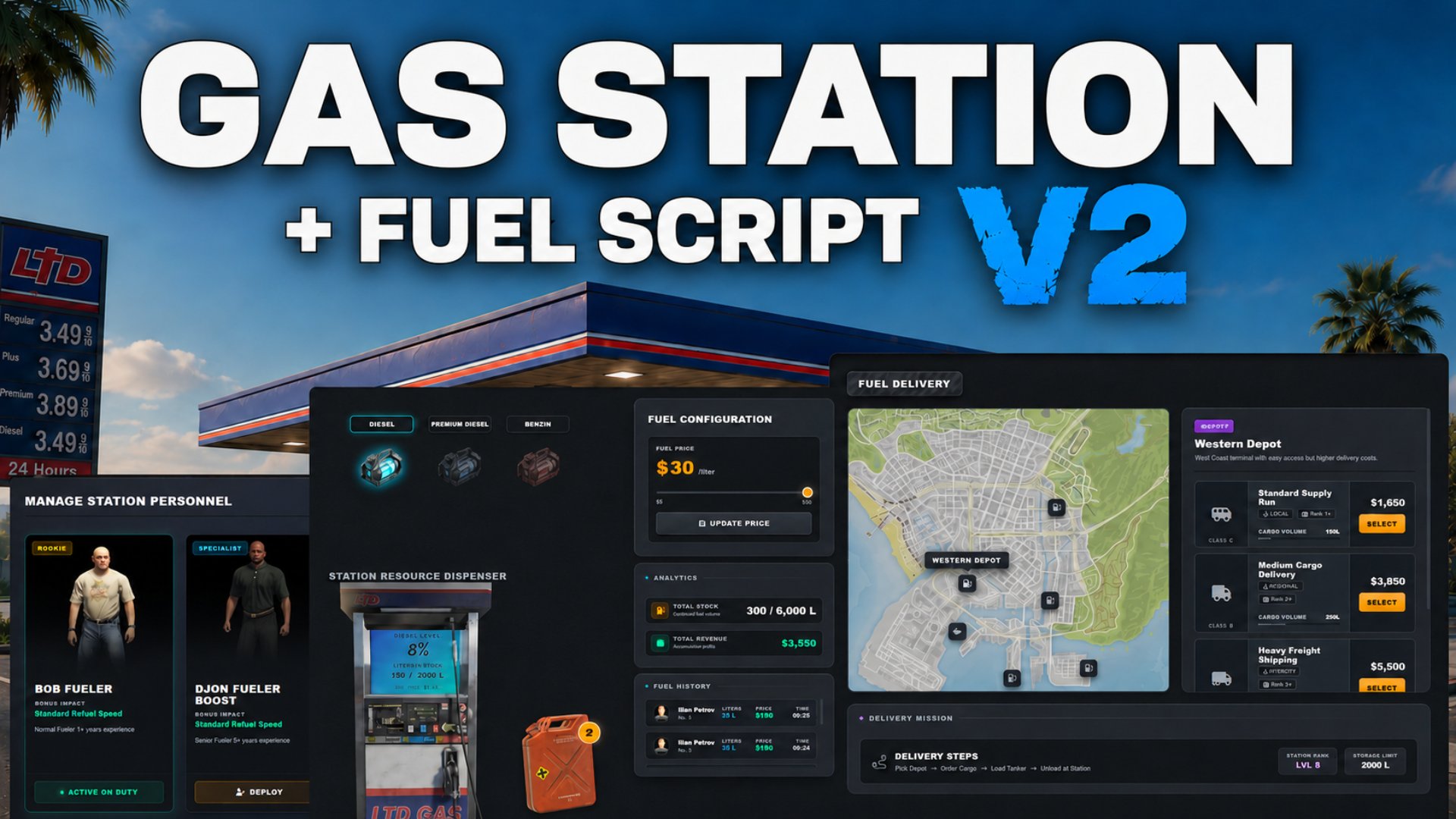 Gas Station Banner