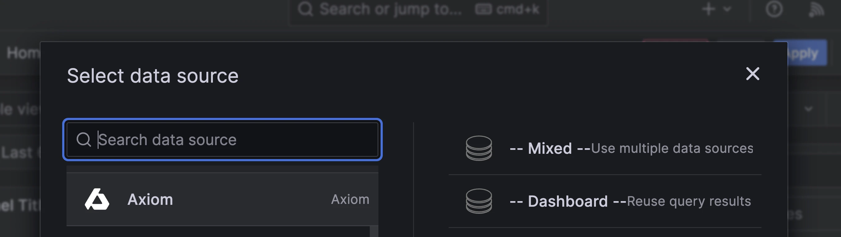 Axiom data source