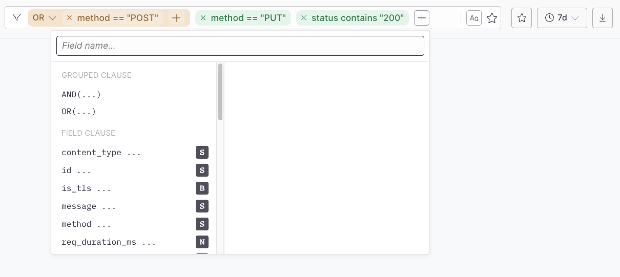 Filter bar