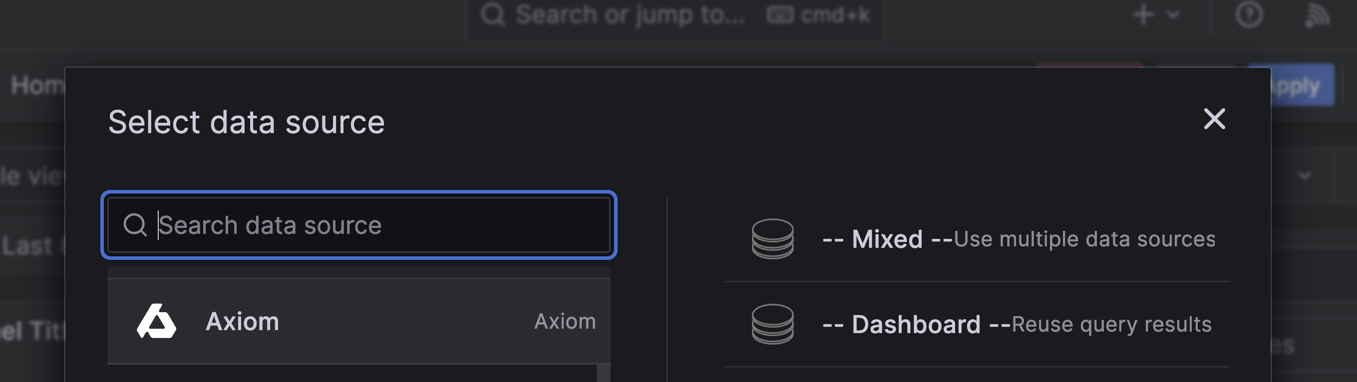 Axiom data source