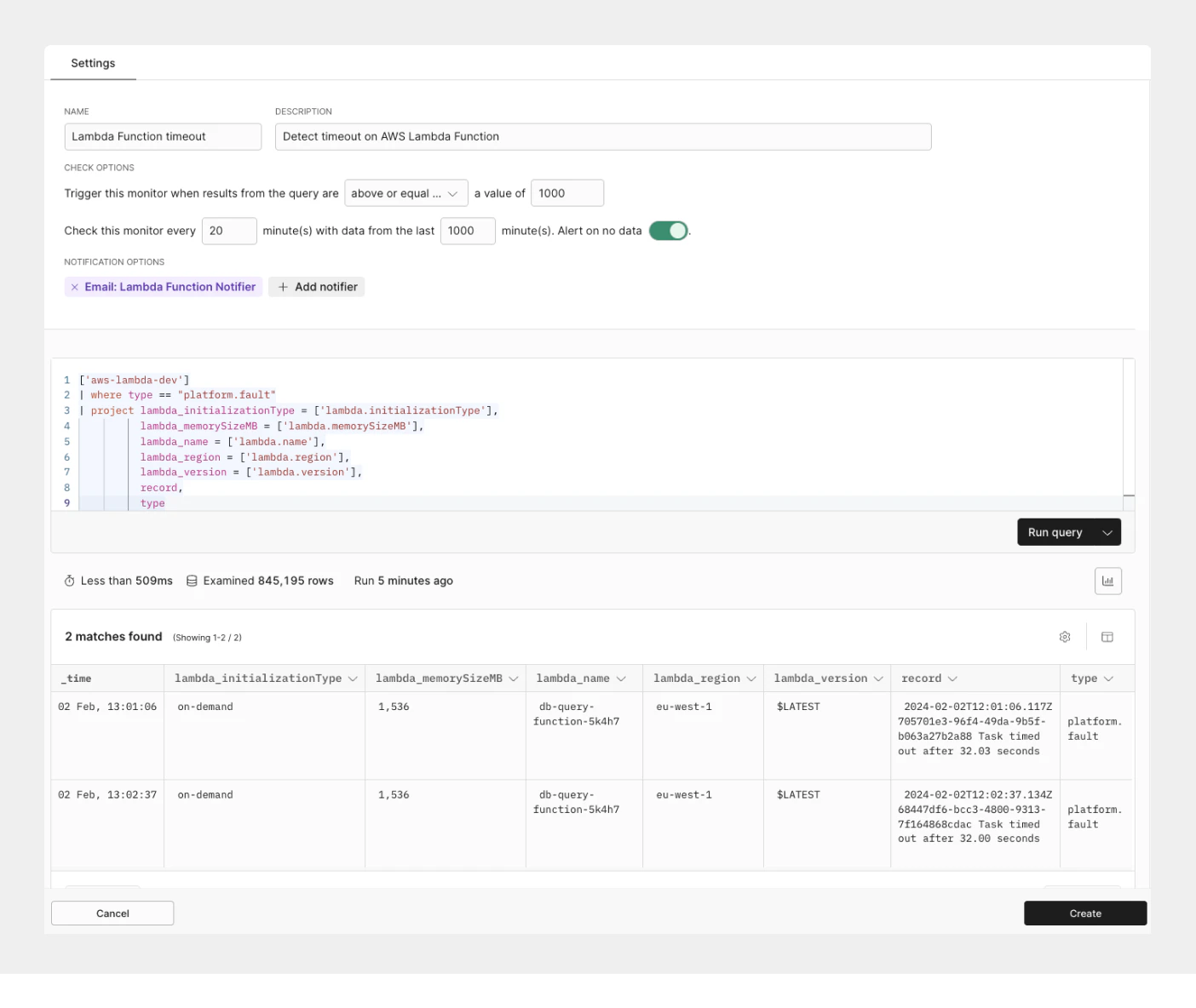 Detect timeout on your Lambda function