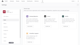 Install CloudFlare Logpush App