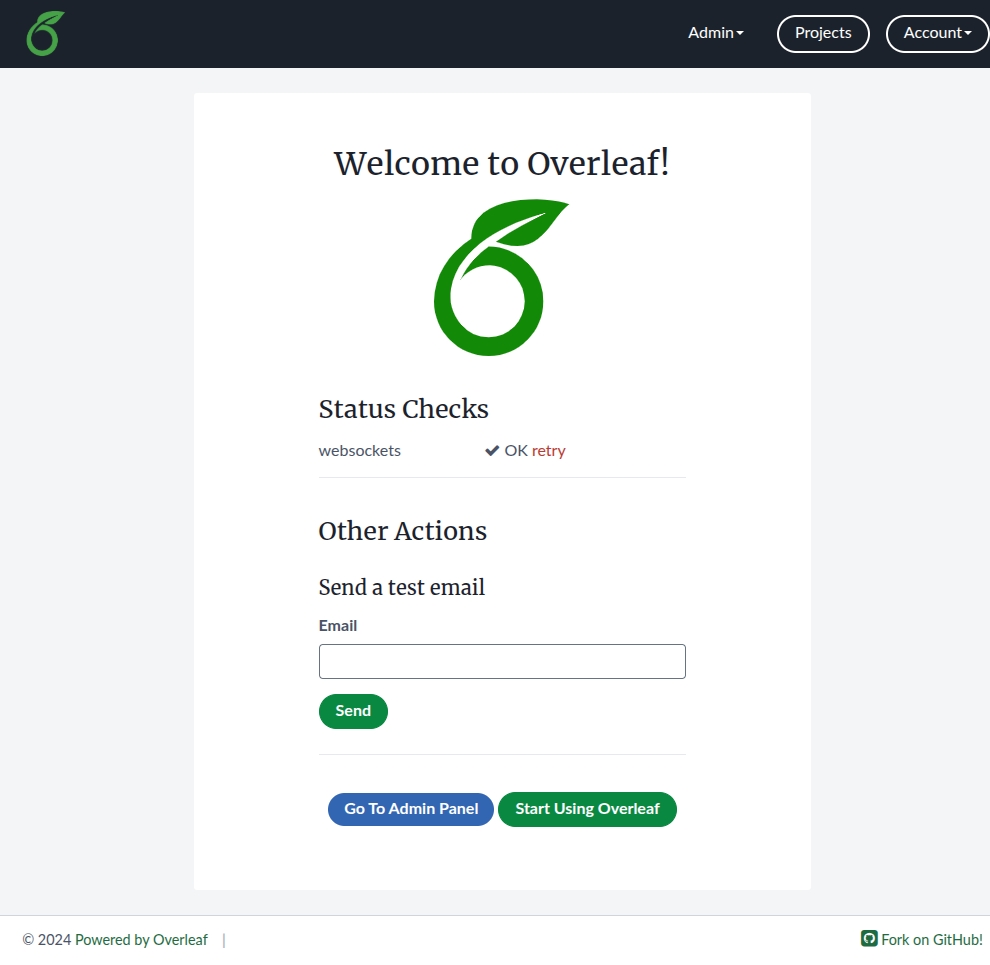 Overleaf 欢迎页面