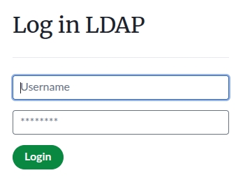 LDAP／Active Directory 登入頁面