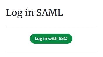 SAML 登入頁面