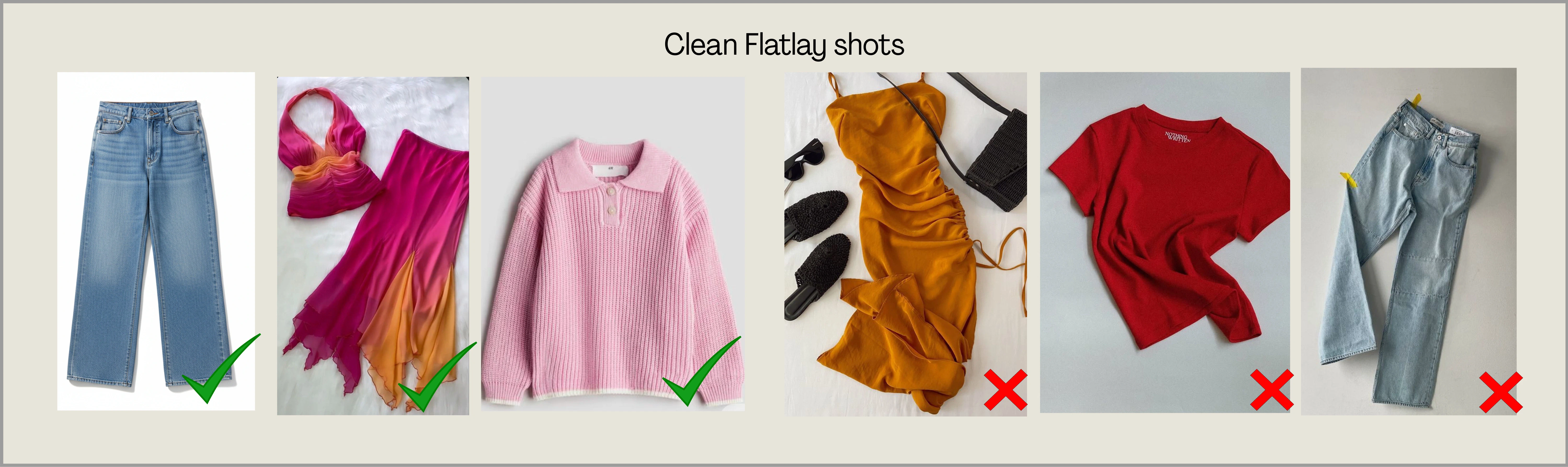 Flat-lay shot guidelines