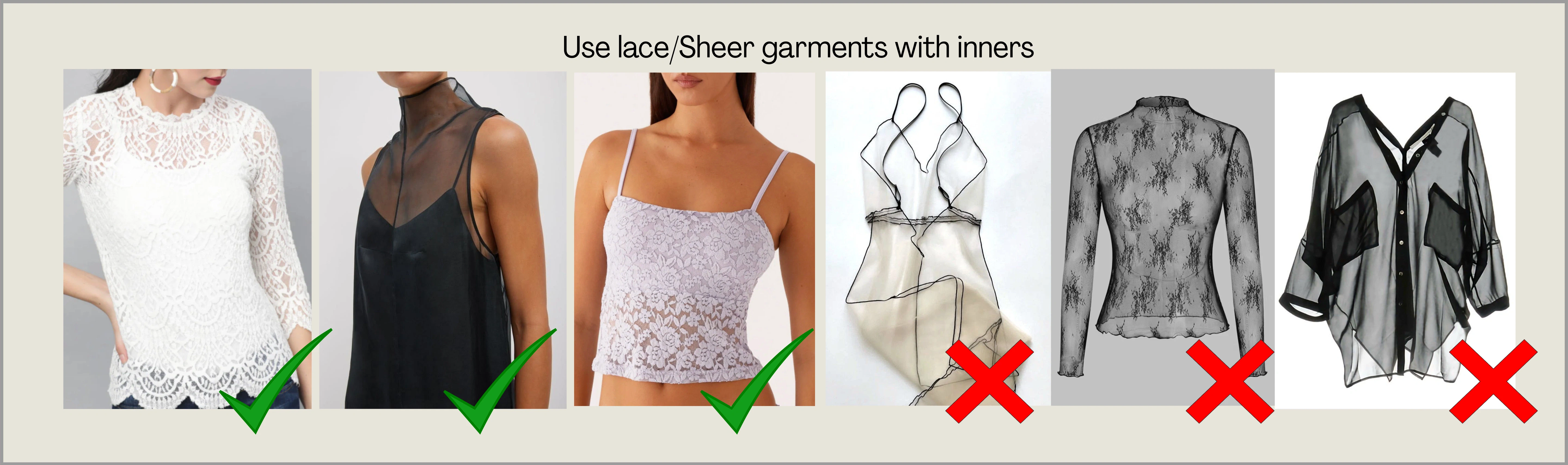 Sheer garment guidelines