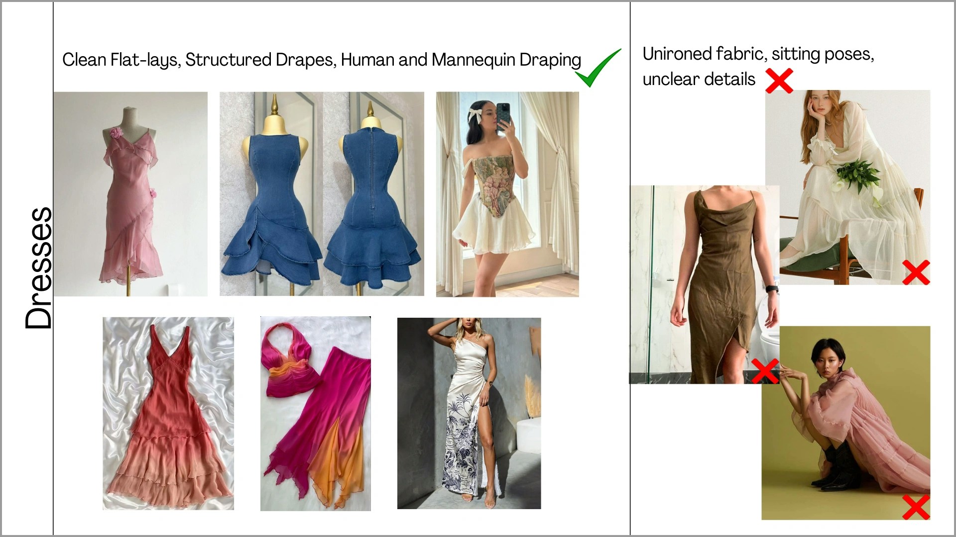 Flowy garment guidelines