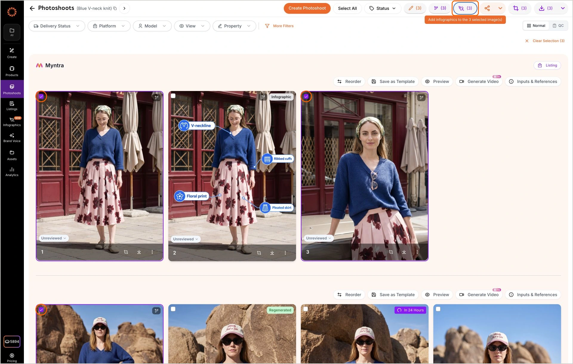 Select images