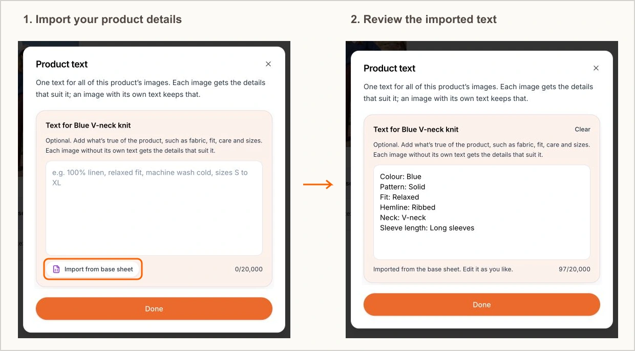 Product text
