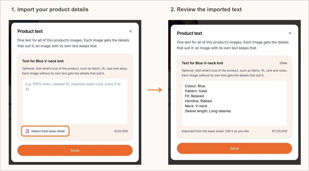 Product text