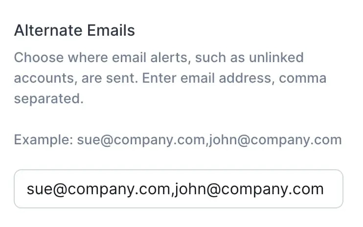 Emails for Alerts