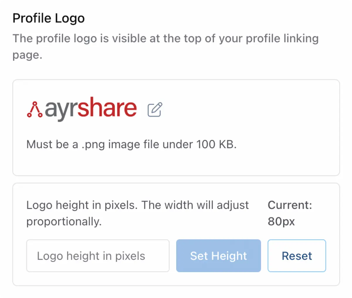 Update Profile Logo