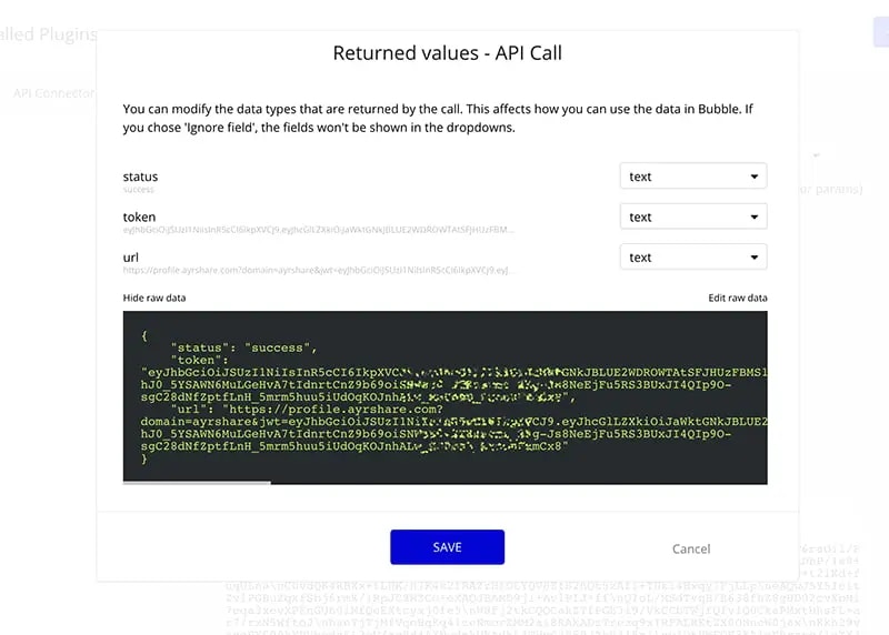 Verify API connector return in Bubble