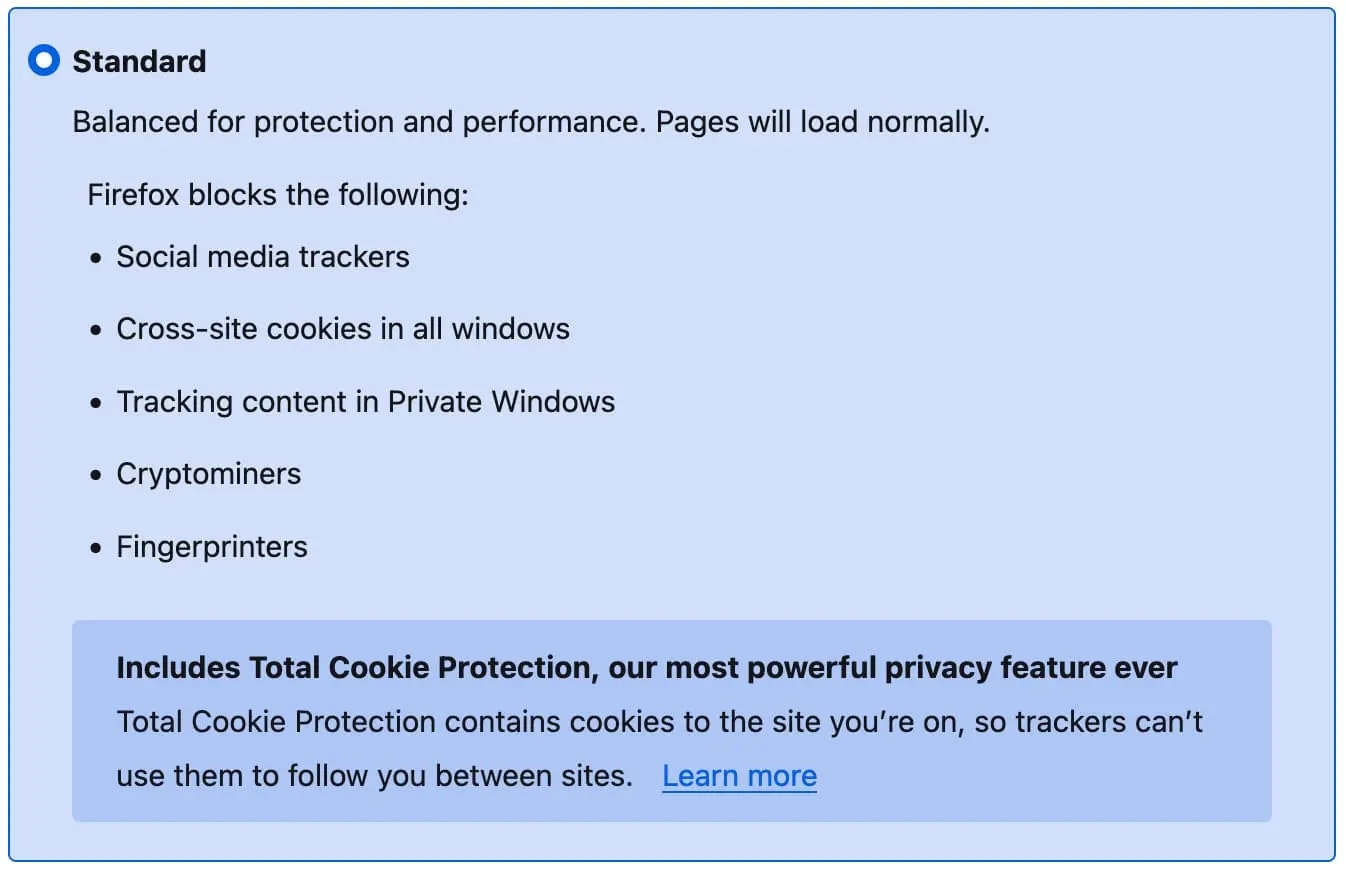Firefox Missing Setting