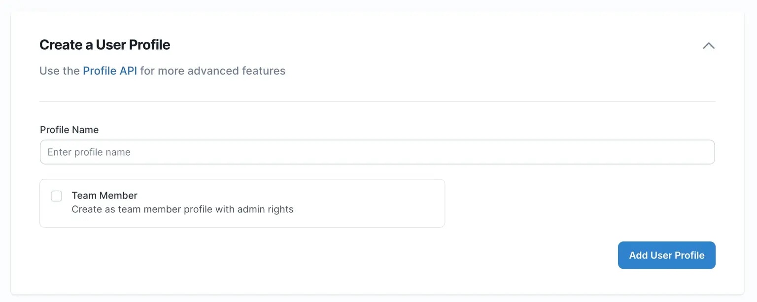 Add User Profile