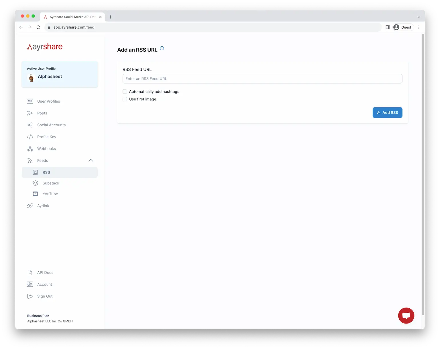 Add RSS Feed