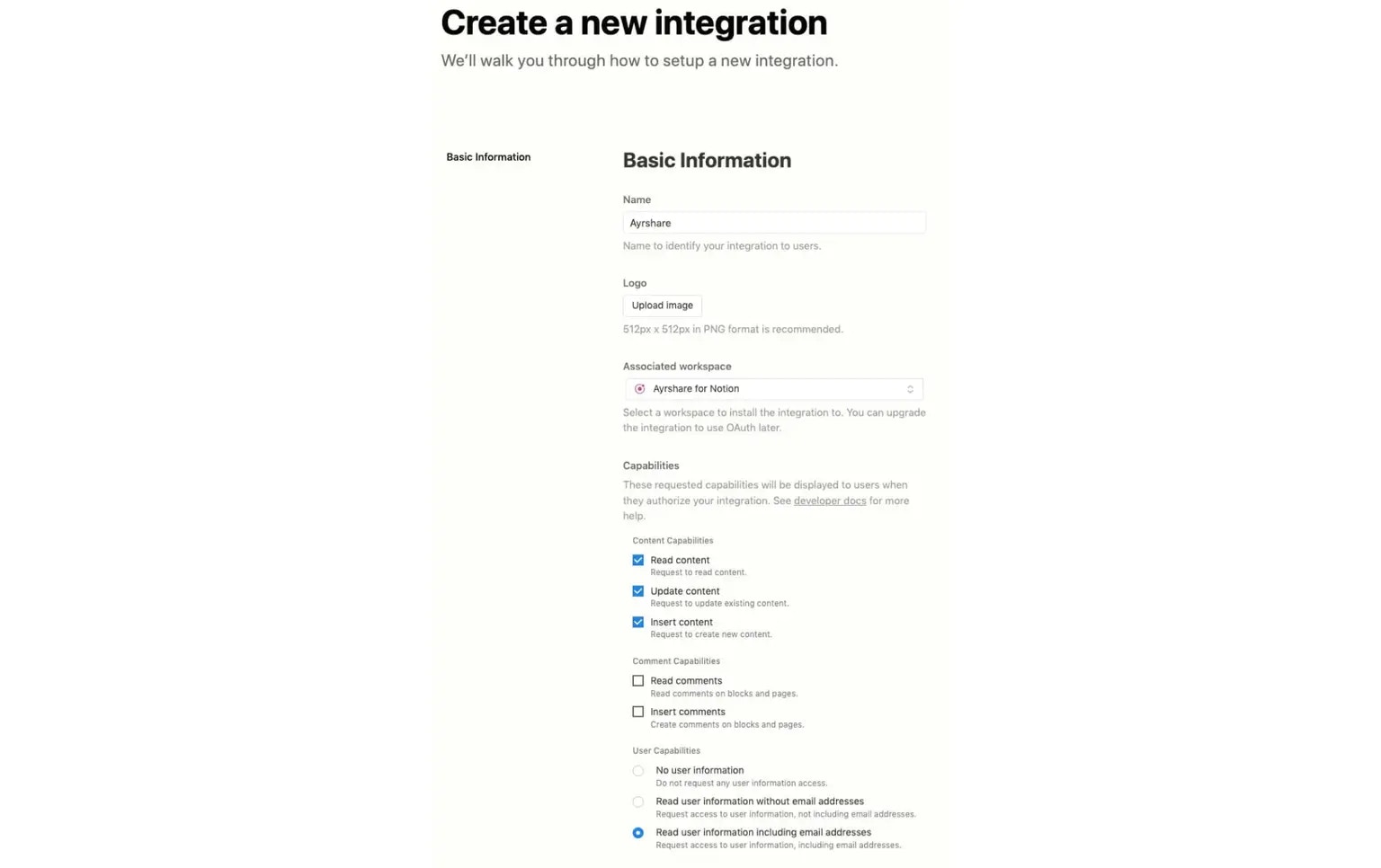 Create a Notion Integration