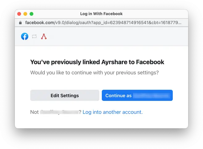 Continue and allow all permissions for Instagram