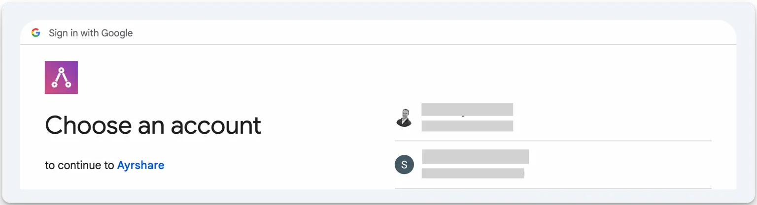 Choose a Google account