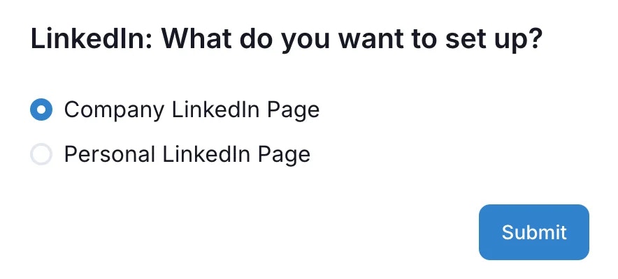LinkedIn Account Selection