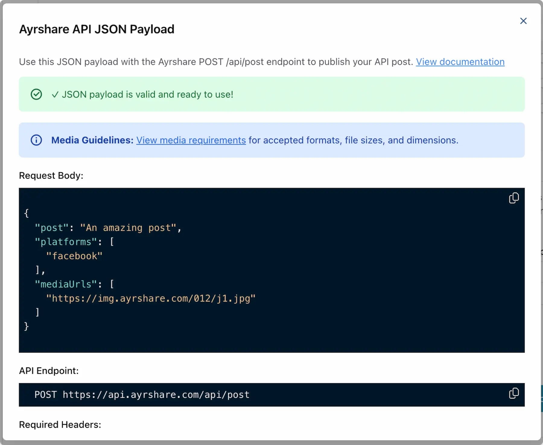 View JSON