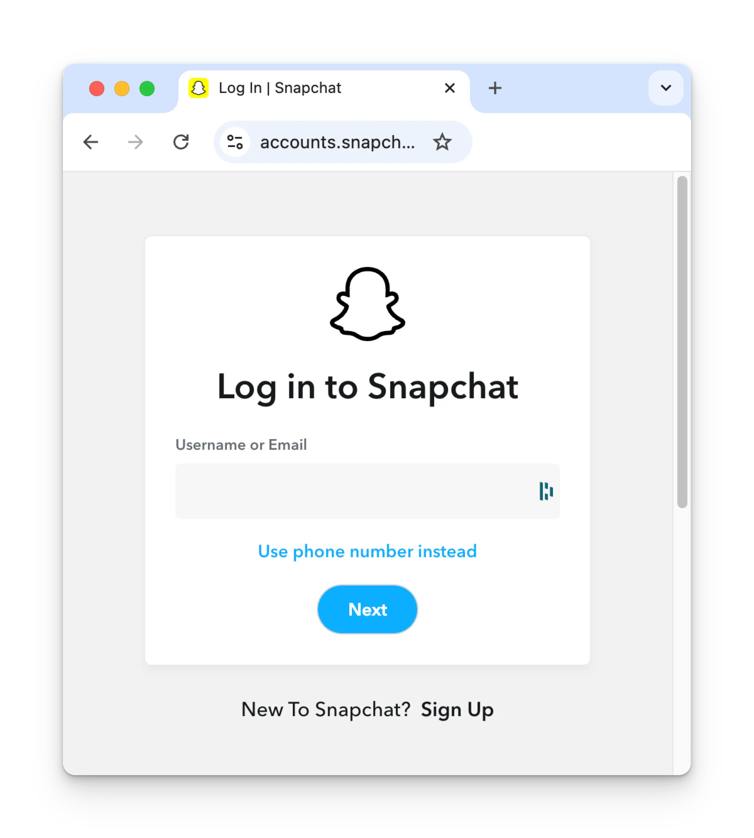 Login via Snapchat