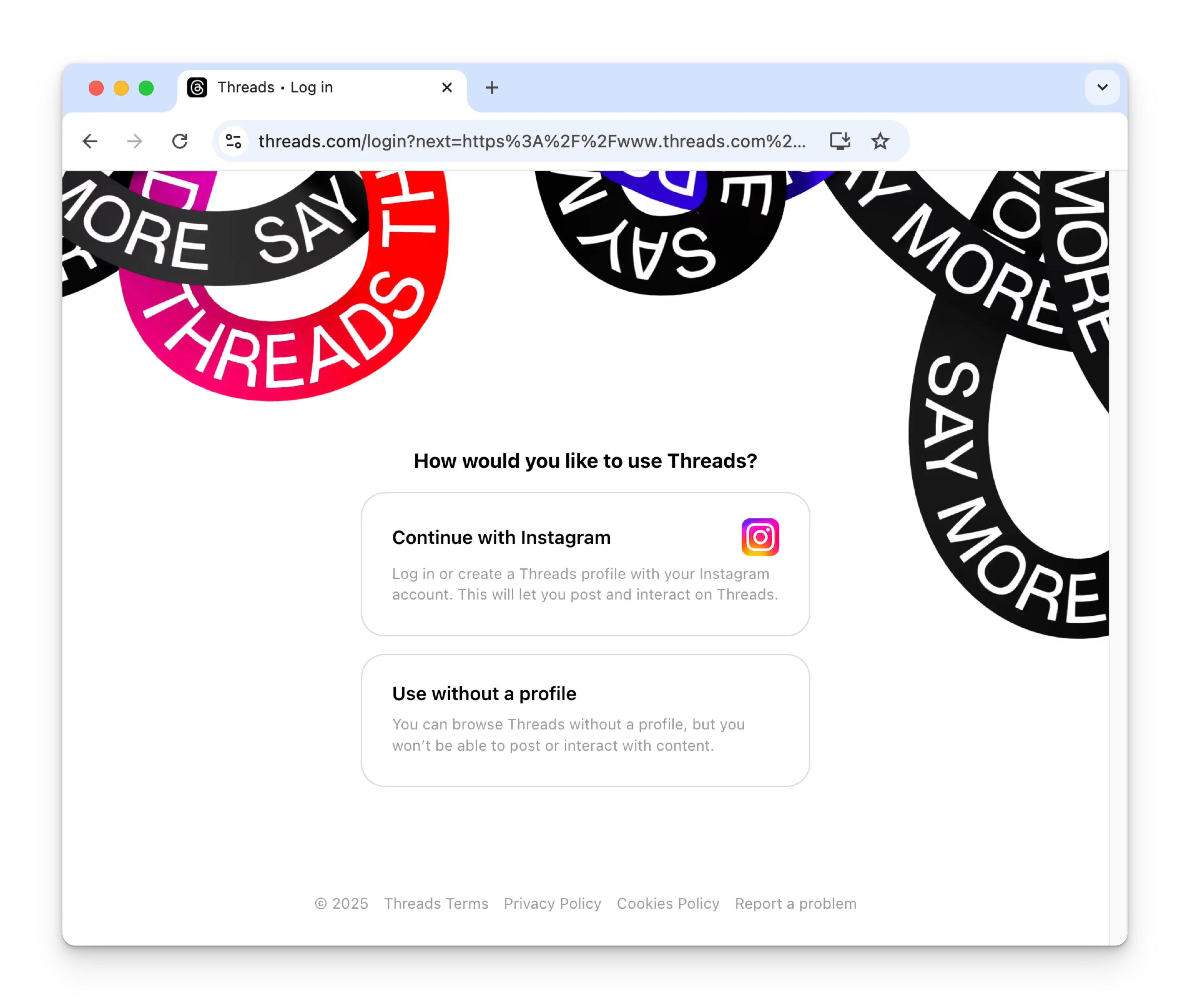 Threads Login via Instagram