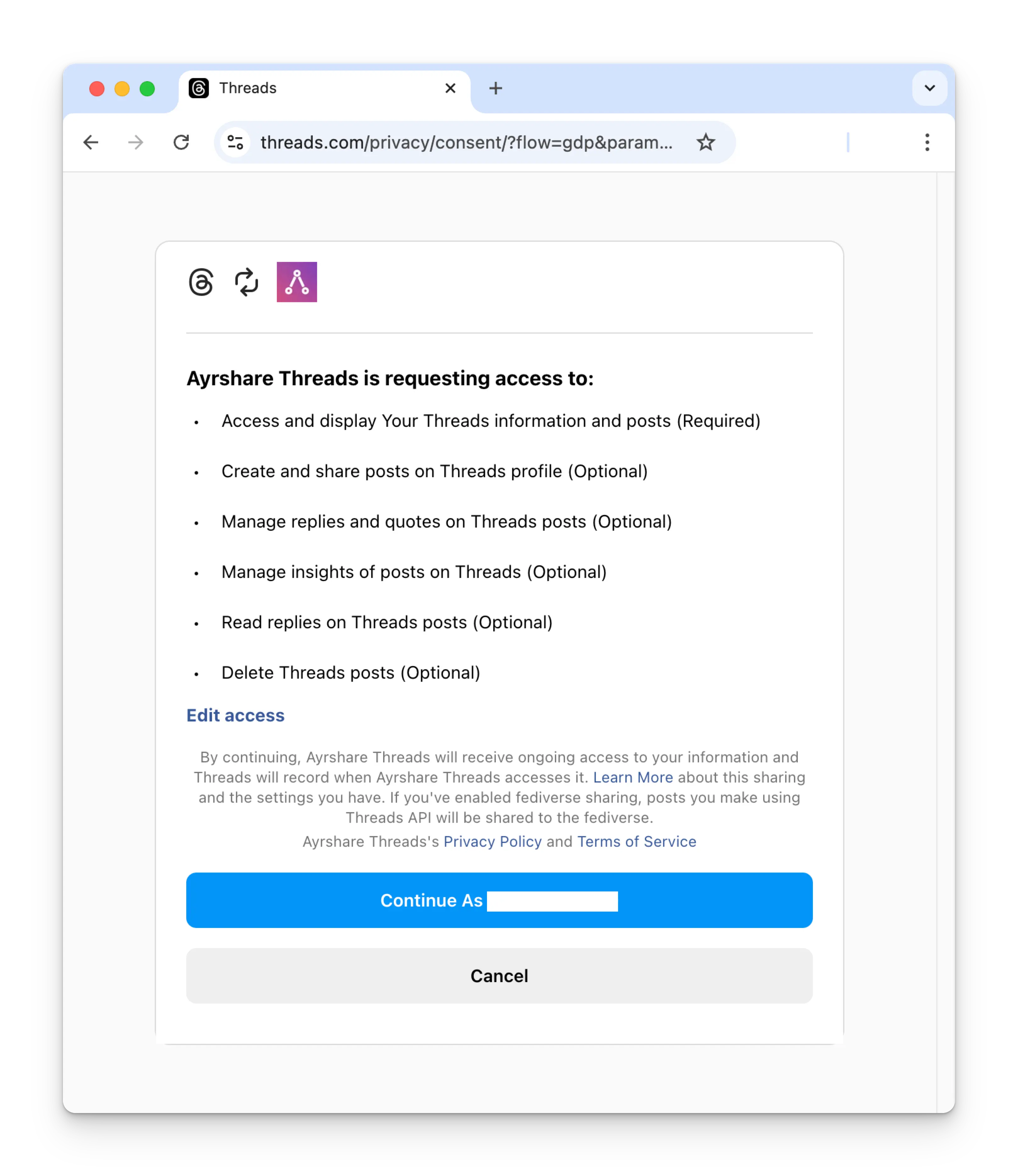Threads Permissions