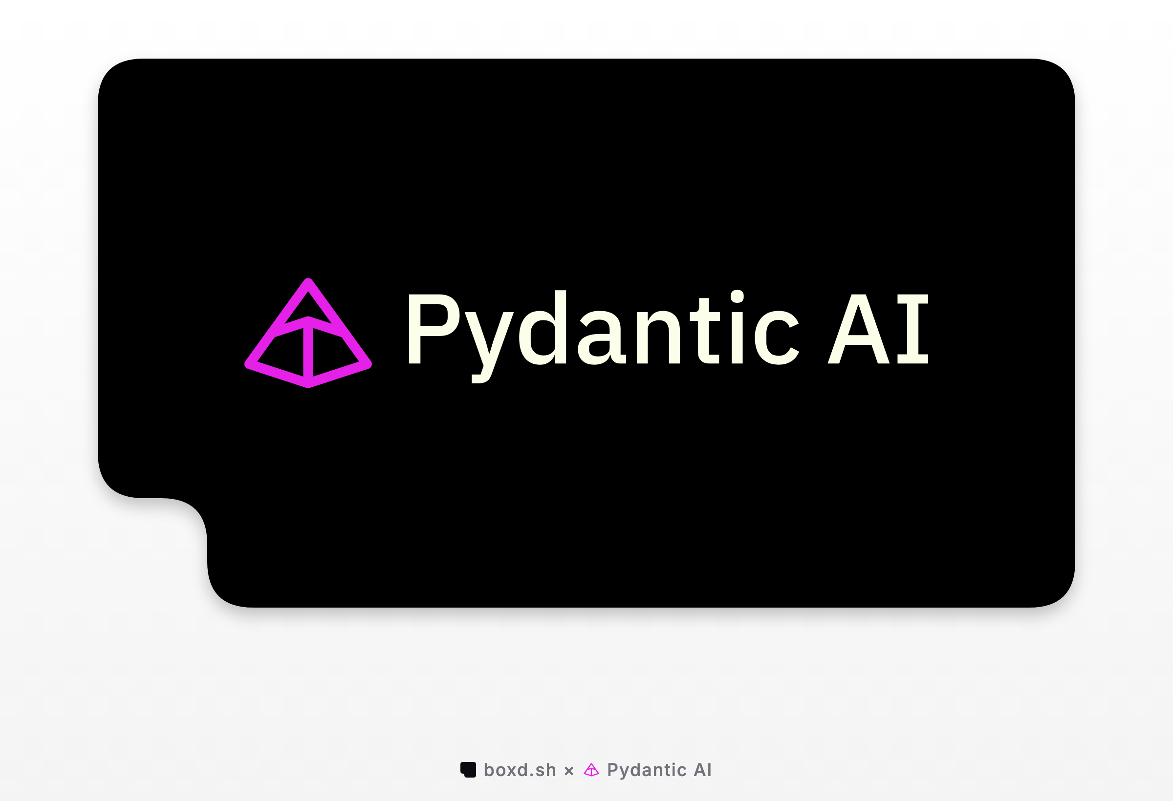 The Pydantic AI logo inside the boxd card.