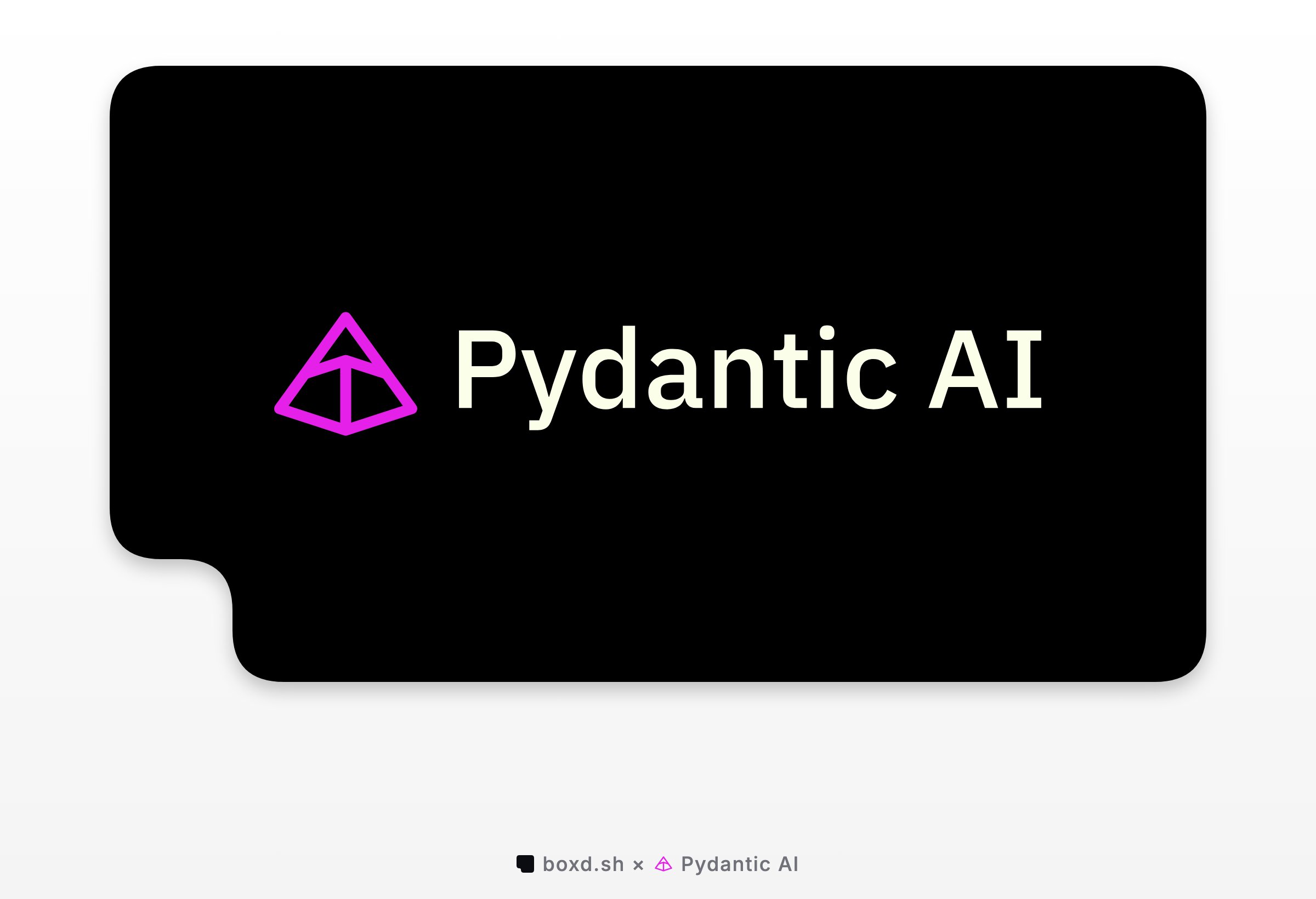 The Pydantic AI logo inside the boxd card.