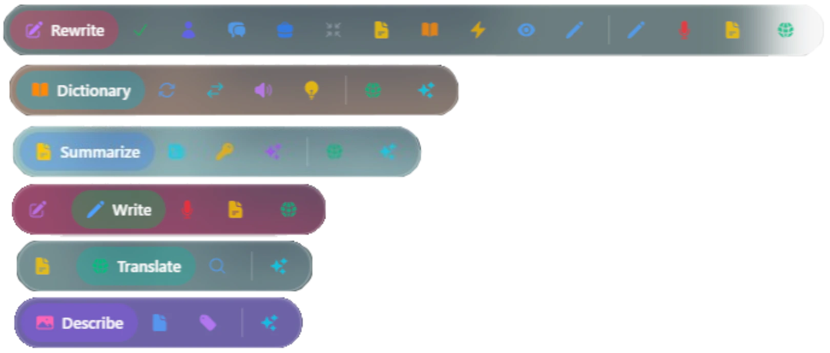 AI Toolbar in action