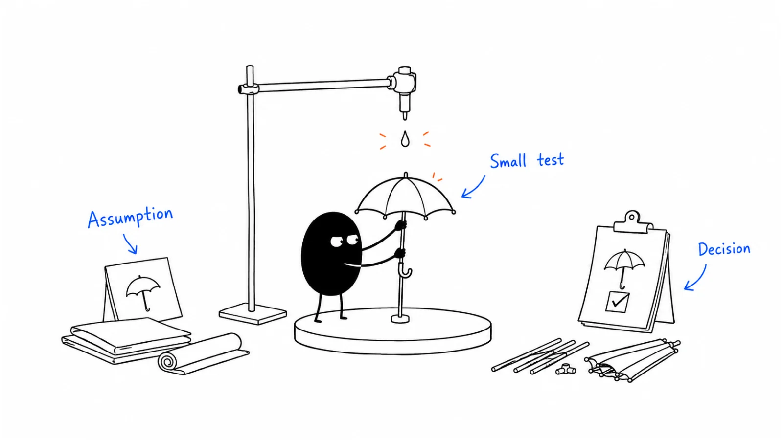 State an assumption; Run a small test; Decide and record what changed